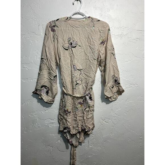 Plum Pretty Sugar floral long sleeve robe womens small coquette romantic evening - Picture 5 of 6